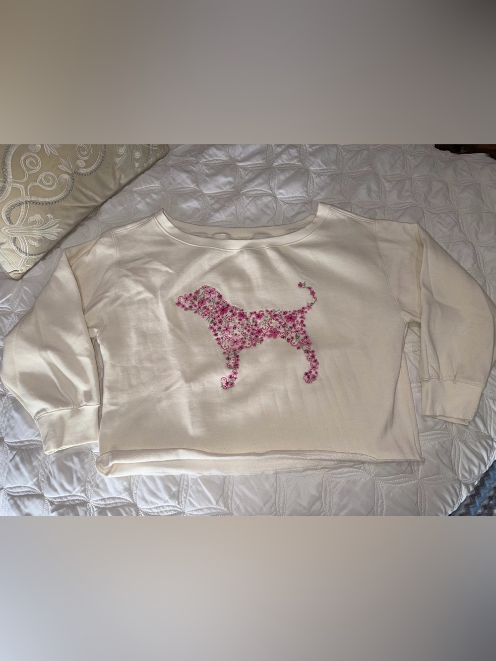 Victoria’s Secret PINK campus crop sweatshirt